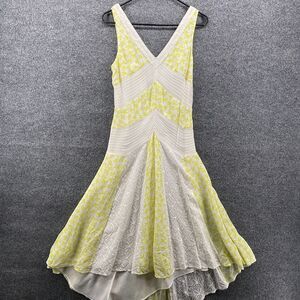 Leifnotes Anthropologie‎ Dress 0 Birds Print V-Neck Fit Flare Romantic Fairycore